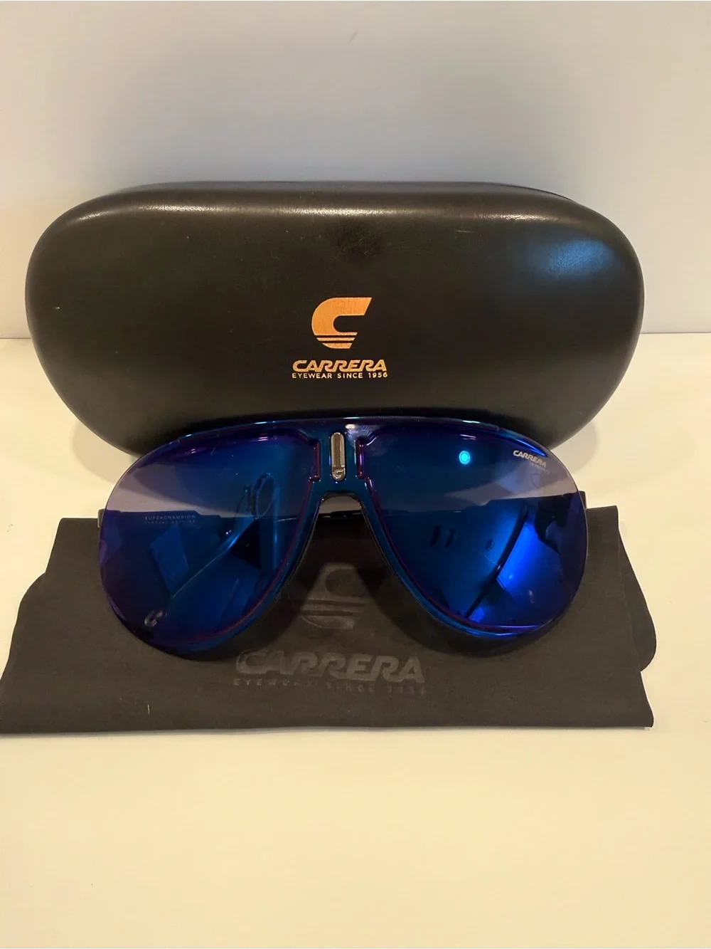 Carrera Shield Sunglasses in Blue and Black